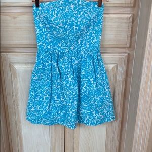 Lily Pulitzer strapless seashell mini dress size M